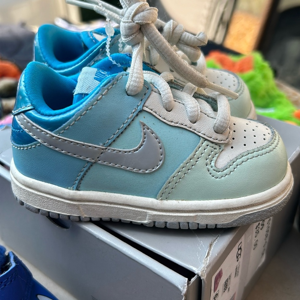 Nike dunks blue on blue toddler size 4c New